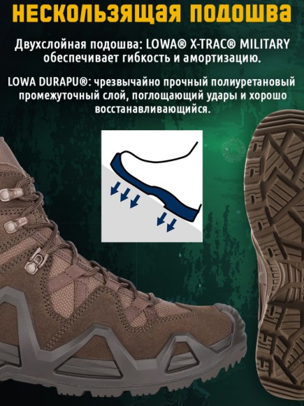 Ботинки LOWA Zephyr MK2 GTX Mid Dark Brown