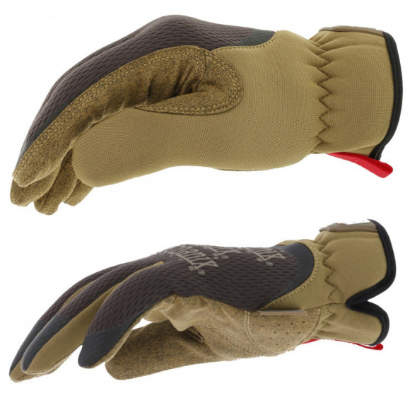 Прочные перчатки с сенсорными вставками MECHANIX Work FastFit Brown