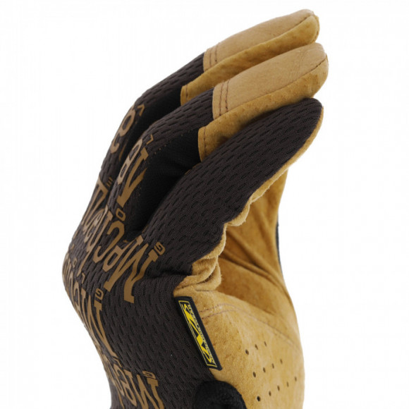 Прочные сенсорные перчатки MECHANIX Work Leather Original Brown