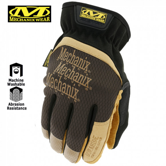 Прочные сенсорные перчатки MECHANIX Work Leather FastFit Brown