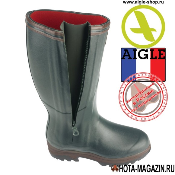 Сапоги из каучука с молнией AIGLE Parcours 2 Generation Iso Open