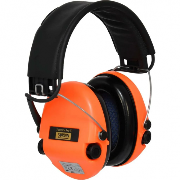 Наушники активные MSA Sordin Supreme Pro-X with Leather Ember (оранж/черная кожа), 75302-X/L-14