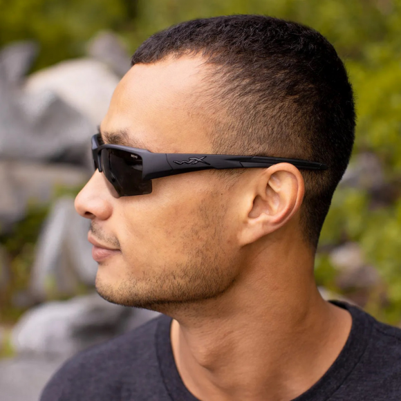 Баллистические очки для тактической стрельбы Wiley X Saint Matte Black (Clear-Grey)