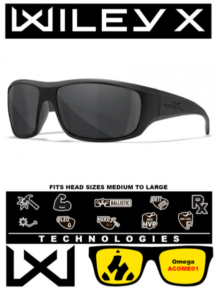 Солнцезащитные очки Wiley X Omega Matte Black (Grey)