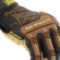 Прочные перчатки из кожи с защитой пальцев MECHANIX Work Leather M-Pact Fingerless Framer Brown