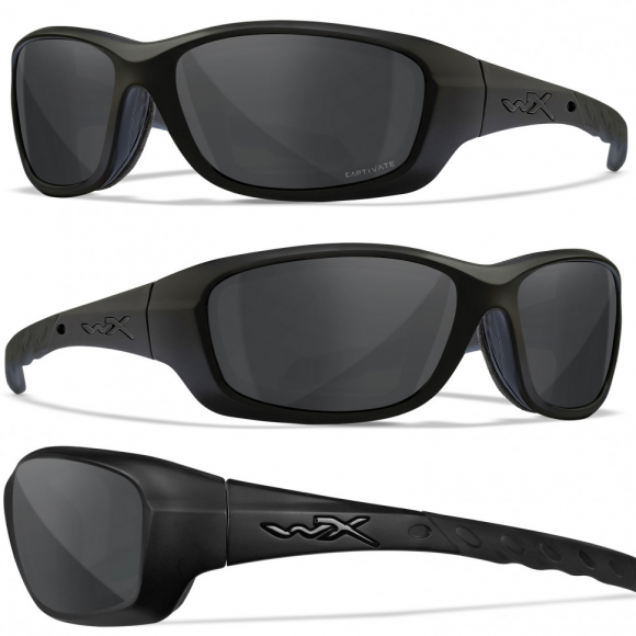 Баллистические очки с поляризацией и защитой от осколков Wiley X Gravity Matte Black (CAPTIVATE Polarized Grey)