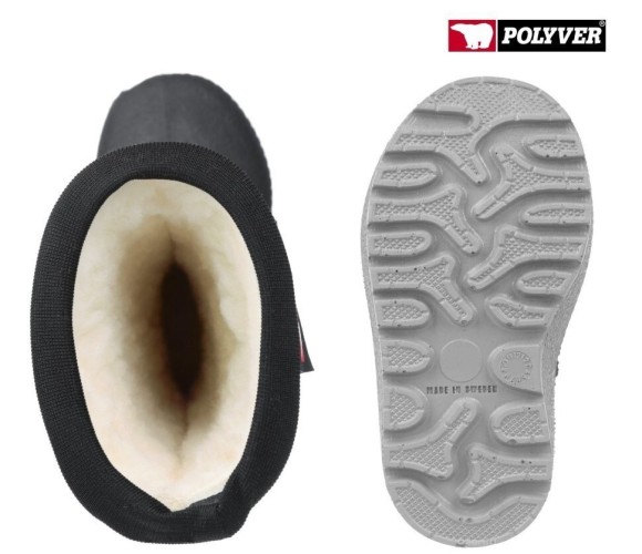 Детские сапоги из полиуретана Polyver черные