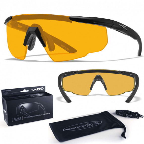 Тактические очки для стрельбы с баллистической защитой WILEYX Saber Advanced Matte Black (Grey-Rust-Vermillion)