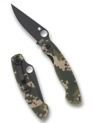 Складной нож SPYDERCO Military Model Camo, клинок черный P (C36GPCMOBK)