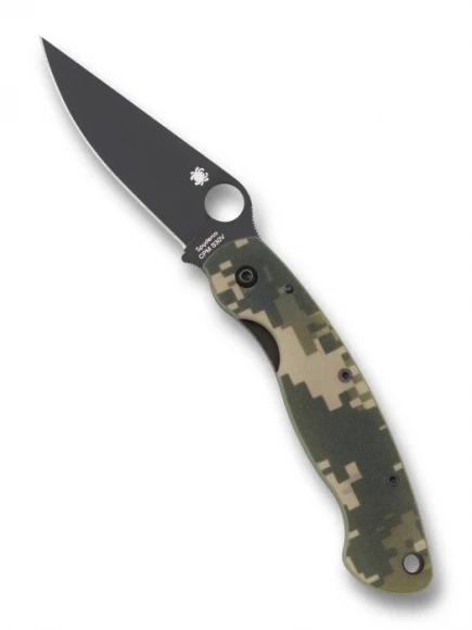 Складной нож SPYDERCO Military Model Camo, клинок черный P (C36GPCMOBK)