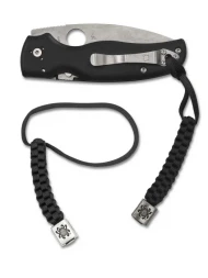 Темляк SPYDERCO Bead Square + Lanyard black