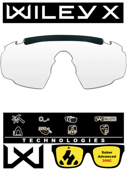 Сменная прозрачная линза для очков WILEYX Saber Advanced Lens Clear