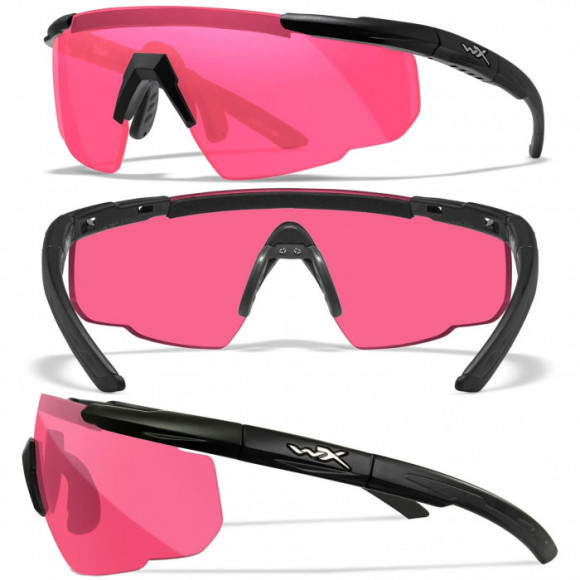 Очки стрелковые с баллистической защитой WILEYX Saber Advanced Matte Black (Vermillion)