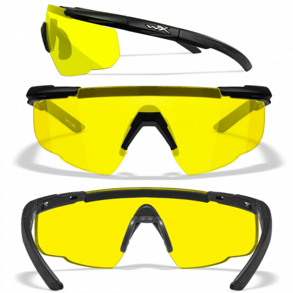 Тактические очки для стрельбы с баллистической защитой WILEYX Saber Advanced Matte Black (Yellow)