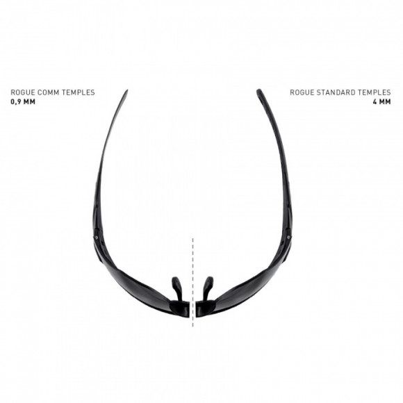 Тактические очки для стрельбы с баллистической защитой от осколков Wiley X Rogue Comm Matte Black (Clear-Grey-Rust)
