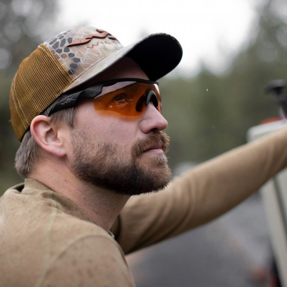 Тактические очки для стрельбы с баллистической защитой от осколков Wiley X Rogue Comm Matte Black (Clear-Grey-Rust)