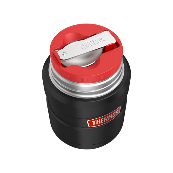Термос для еды THERMOS SK3020RCMB 0,71л, нерж.сталь, ложка, черный, 375810