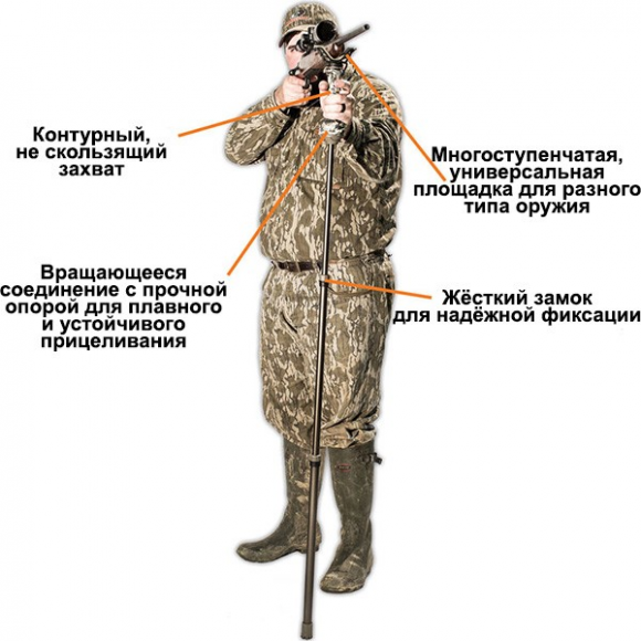 Опора для ружья Primos Trigger Stick Gen3 Tall Monopod, 65813M