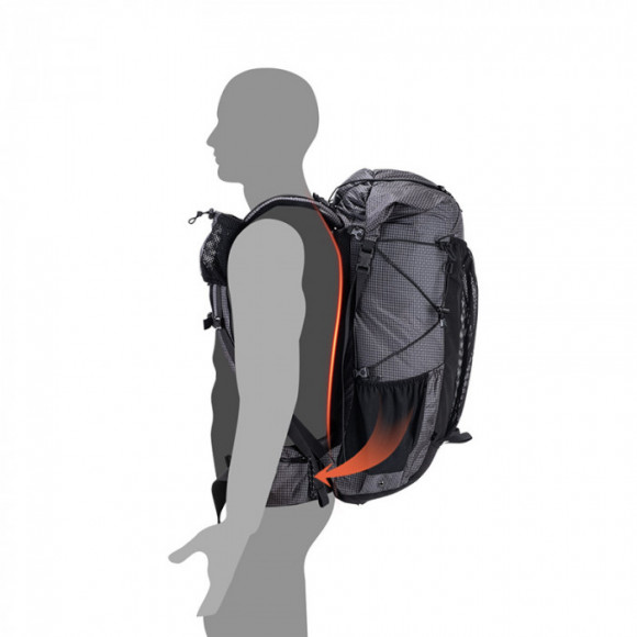 Рюкзак туристический NATUREHIKE Rock, 40L+5L, 26х18х56см, черный